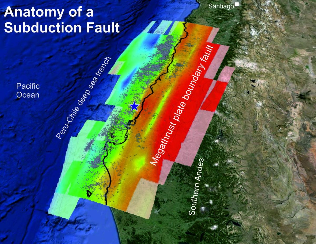 Hallan golpes de velocidad sísmica en una zona sísmica en Chile