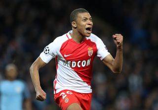 Kylian Mbappe was a thorn in City's side when they lost to Monaco