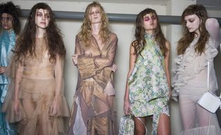 Marques'Almeida S/S 2016 fashion show backstage models