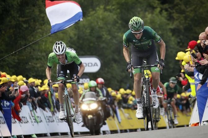 Pierre Rolland (Europcar) and Steven Kruijswijk (Team Belkin)