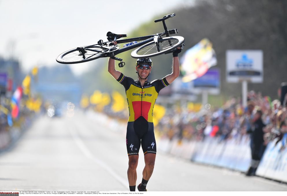 Philippe Gilbert (Quick-Step Floors) wins the 2017 Tour of Flanders