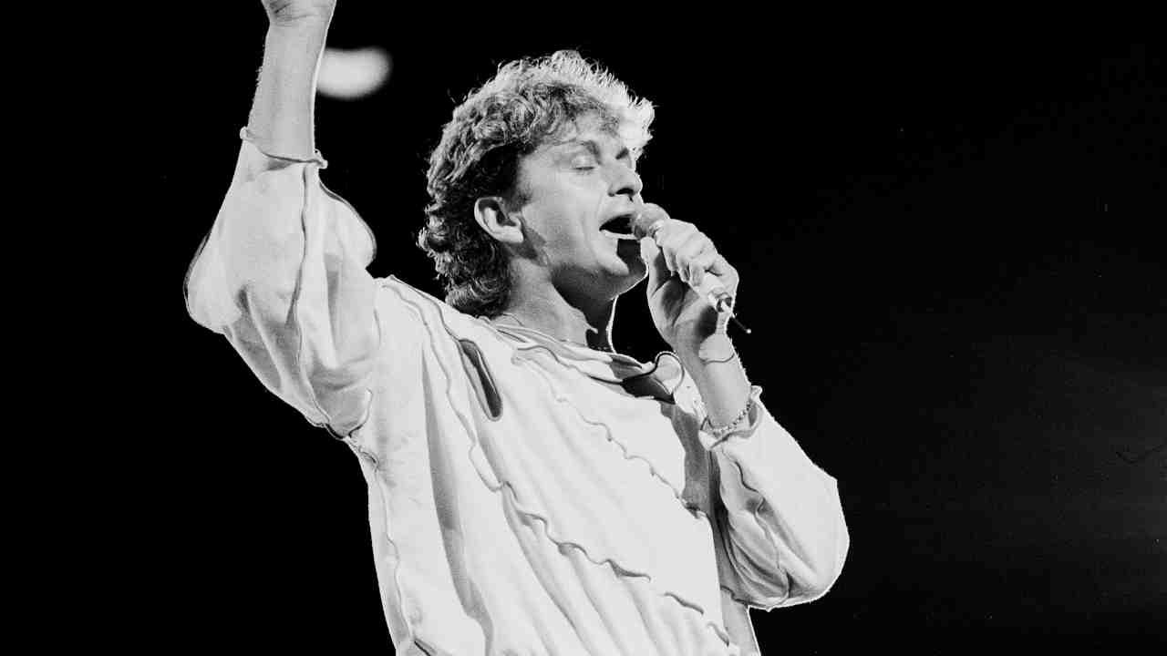 Yes’ Jon Anderson performing onstage in 1984