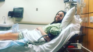 Staff writer Julia Clarke waking up after knee surgery