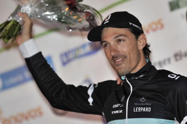 Fabian Cancellara (Leopard Trek) on the podium