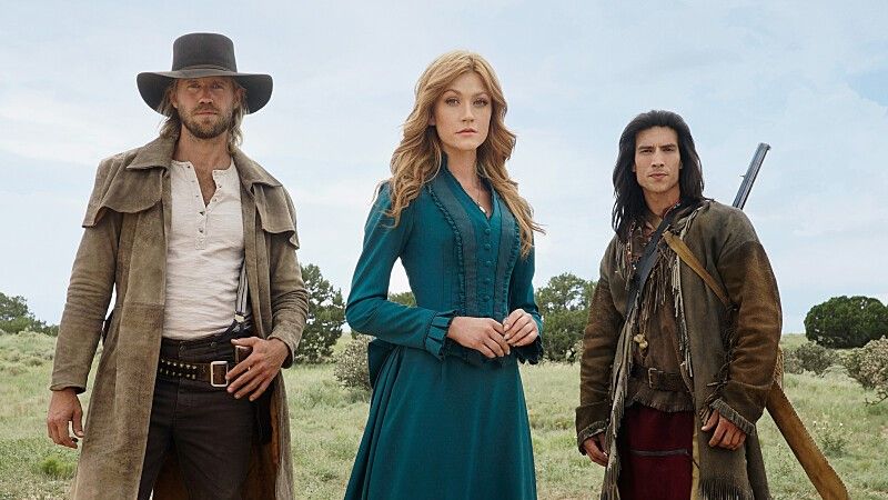 Matt Barr, Katherine McNamara and Justin Johnson Cortez in Walker: Independence