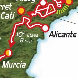 2009 Vuelta a España stage 10 map