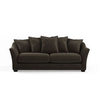 Brown velvet sofa