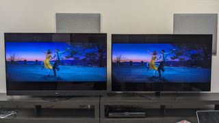 Panasonic MZ1500 y Philips OLED809 reproduciendo La La Land, escena de la canción A Lovely Night