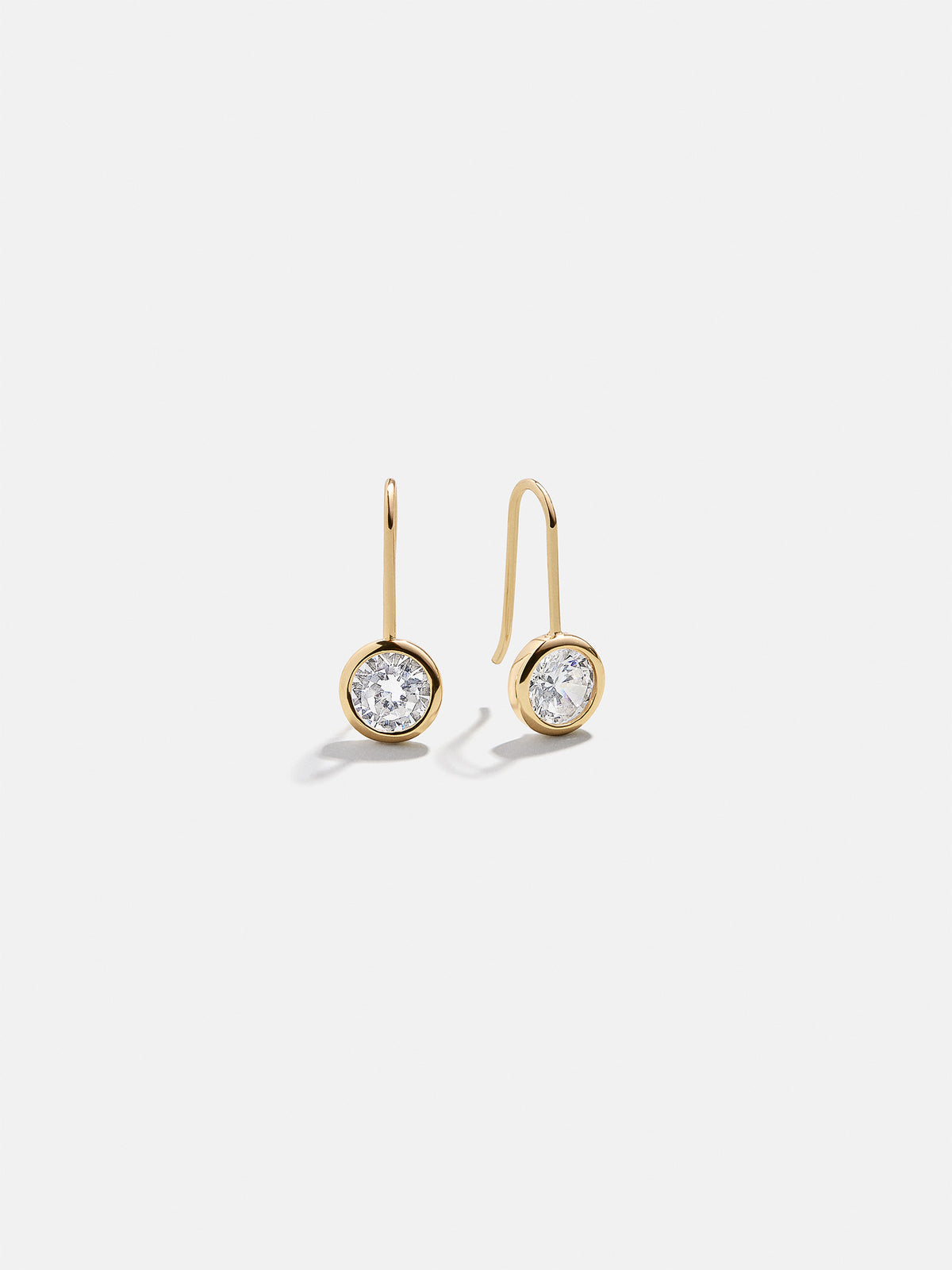Fallon 18k Gold Bezel Earrings - 8mm Stone