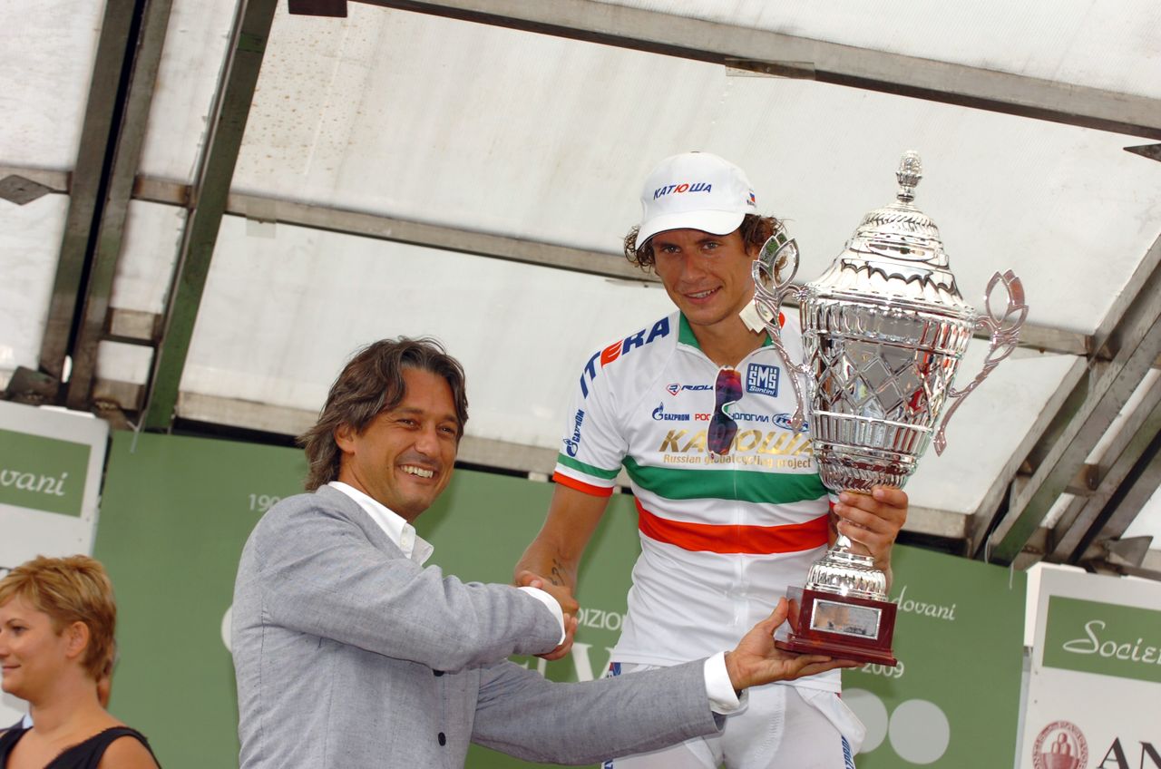 Hometown hero. Filippo Pozzato won the Giro del Veneto in 2009.