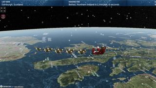 NORAD Santa Tracker, Edinburgh, Scotland