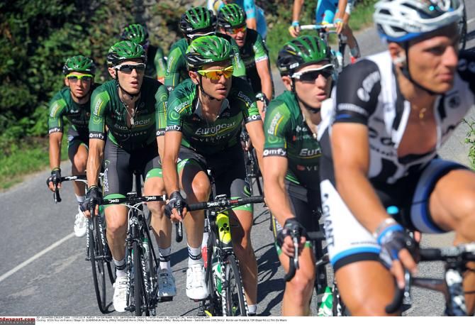 Team Europcar during stage 12 at the Tour de France