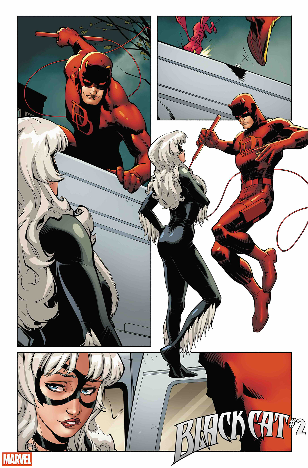 Daredevil confronting Black Cat