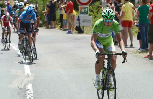 Peter Sagan (Liquigas-Cannondale) makes his move from the peloton
