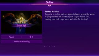 Street Fighter 6 Gold rank menu