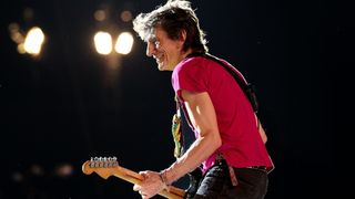 Ron Wood performs with the Rolling Stones at Ciudad Deportiva on March 25, 2016 in Havana, Cuba. 
