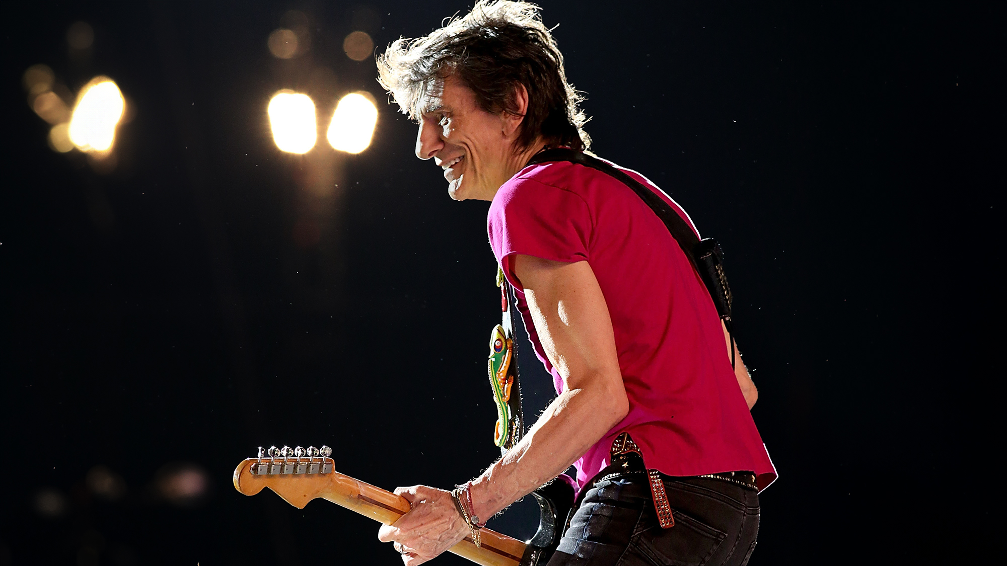 Ron Wood performs with the Rolling Stones at Ciudad Deportiva on March 25, 2016 in Havana, Cuba.   