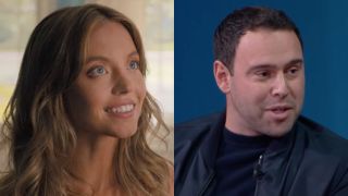 Sydney Sweeney appears in Anyone but You, while Scooter Braun appears on Fast Company.
