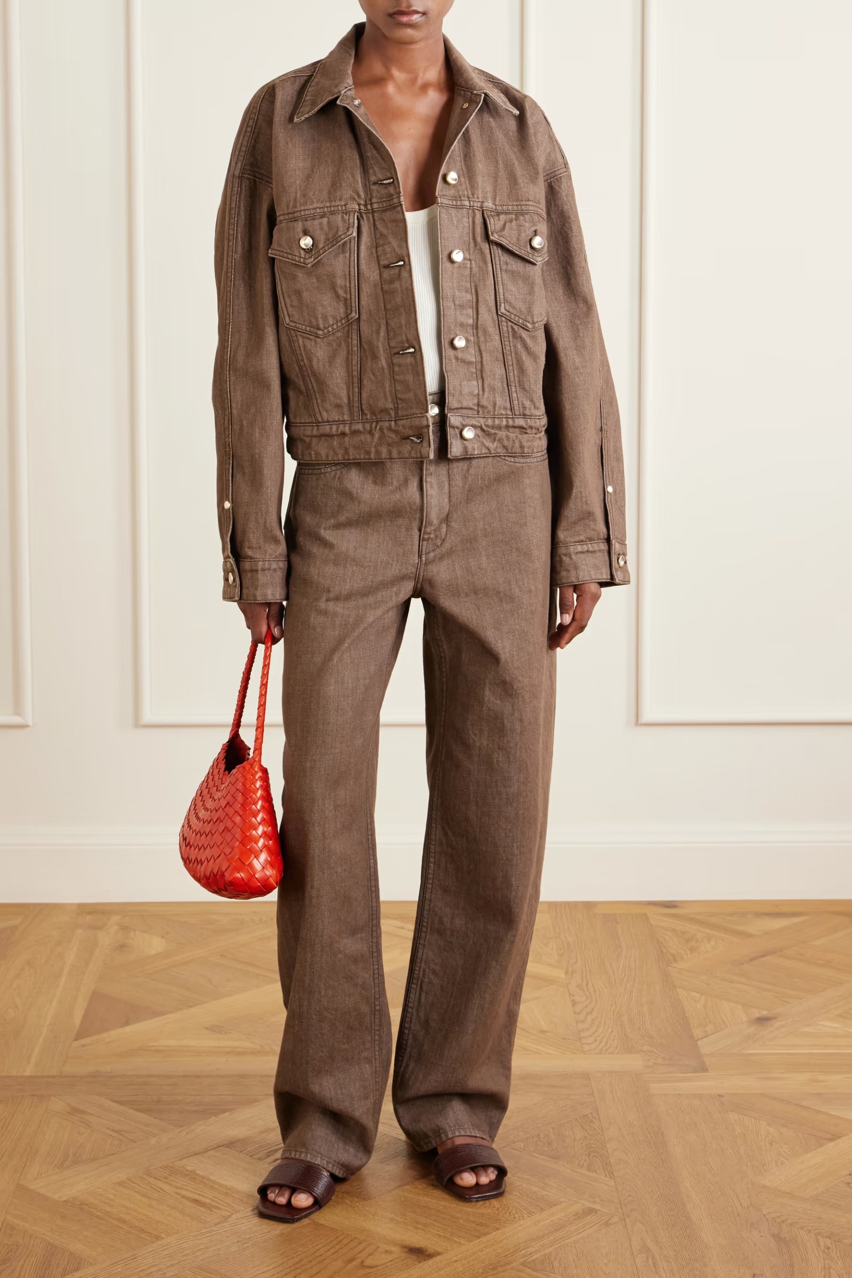 Ossou, Rider Low-Rise Barrel-Leg Jeans