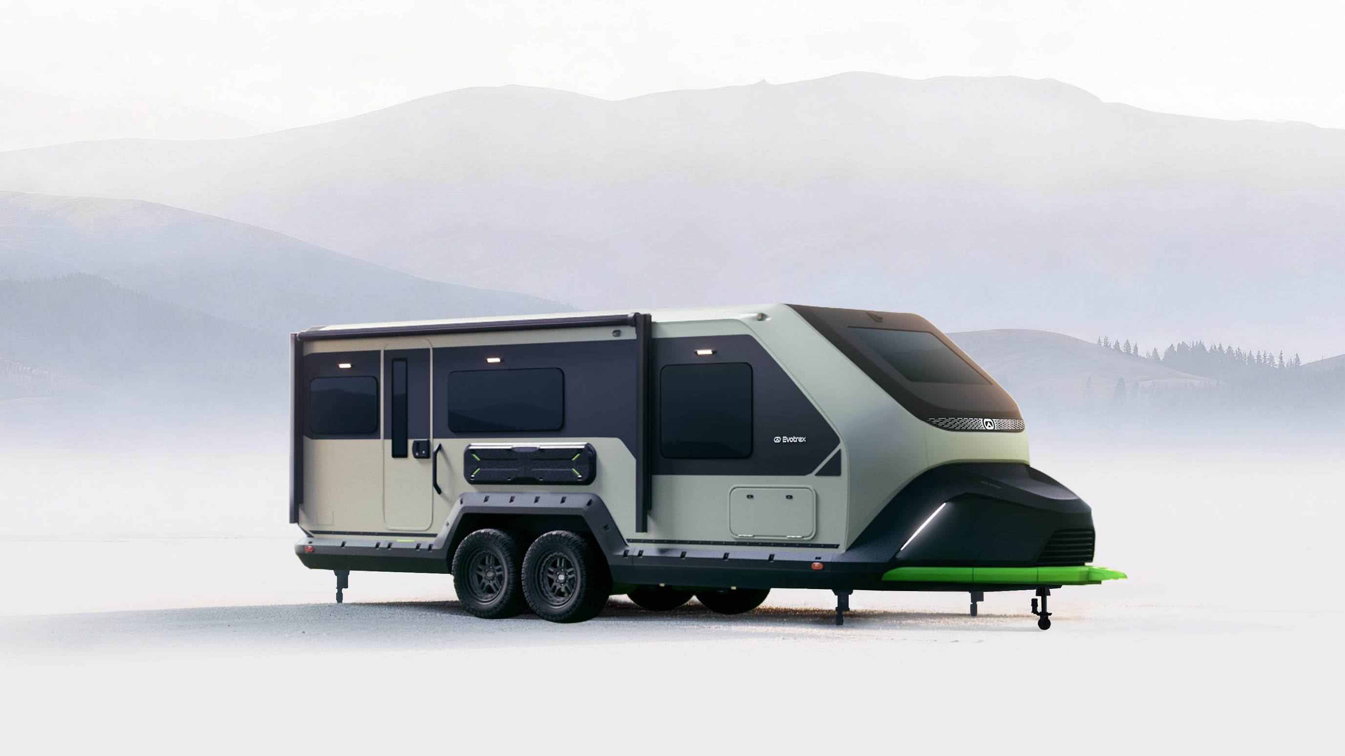 Evotrex PG5 off-grid travel trailer