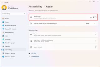 Disable Mono Audio from Accessibility