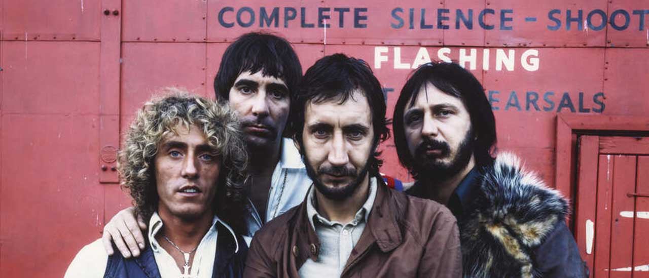 The Who pose at Shepperton Studios