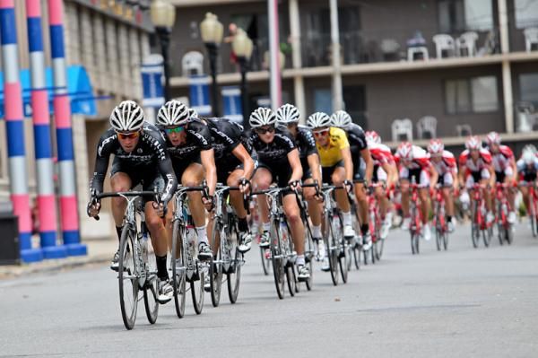 Pure Black Racing lined up on the front.