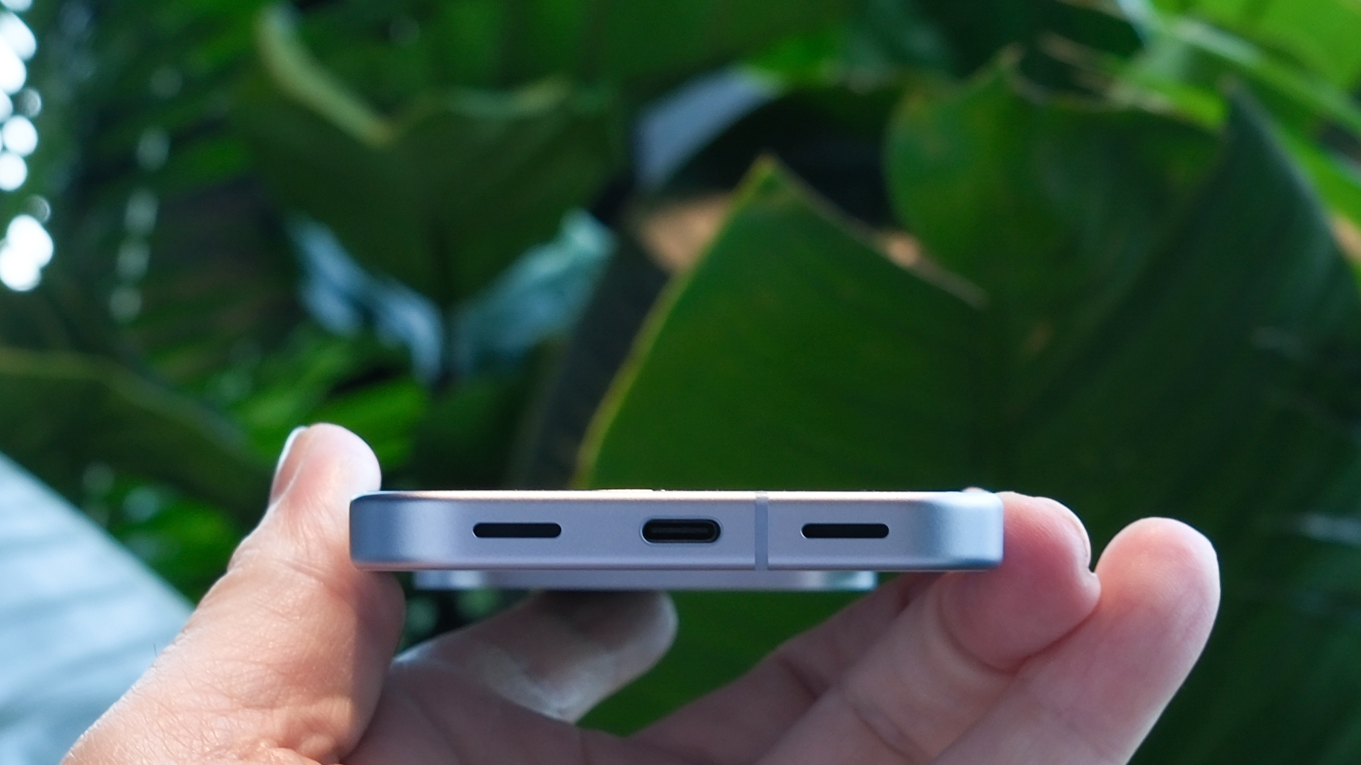 Google Pixel 10 blue showing USB-C port