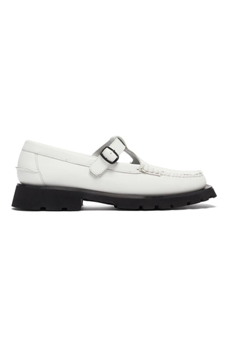 Alber tread-sole T-bar leather loafers