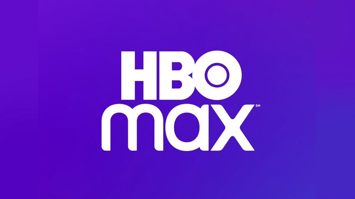 A screenshot of the HBO Max logo on a purple background