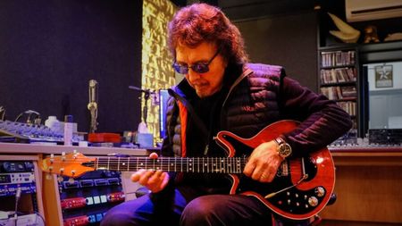 Tony Iommi plays the left-handed Red Special guitar Brian May gifted him in December 2025