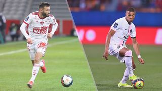 Brest vs Paris Saint-Germain live stream — Patrick Honorat of Brest and Kylian Mbappe of PSG