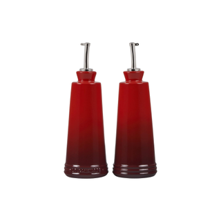 Le Creuset Oil & Vinegar Cruet Set in red