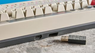 An 8BitDo Retro Mechanical Keyboard (N Edition) that's wireless and hot-swappable