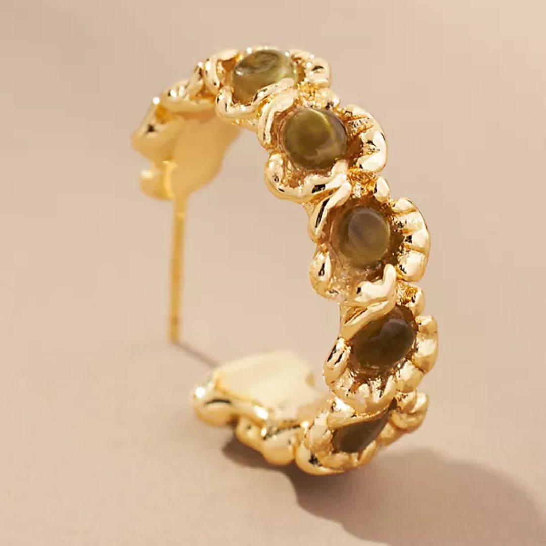 Anthropologie Olive Hoop Earrings