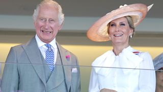 King Charles III and Sophie, Duchess of Edinburgh watch a race during day two of Royal Ascot 2023 at Ascot Racecourse on June 21, 2023