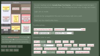 A screenshot of Urban Dead's browser interface.