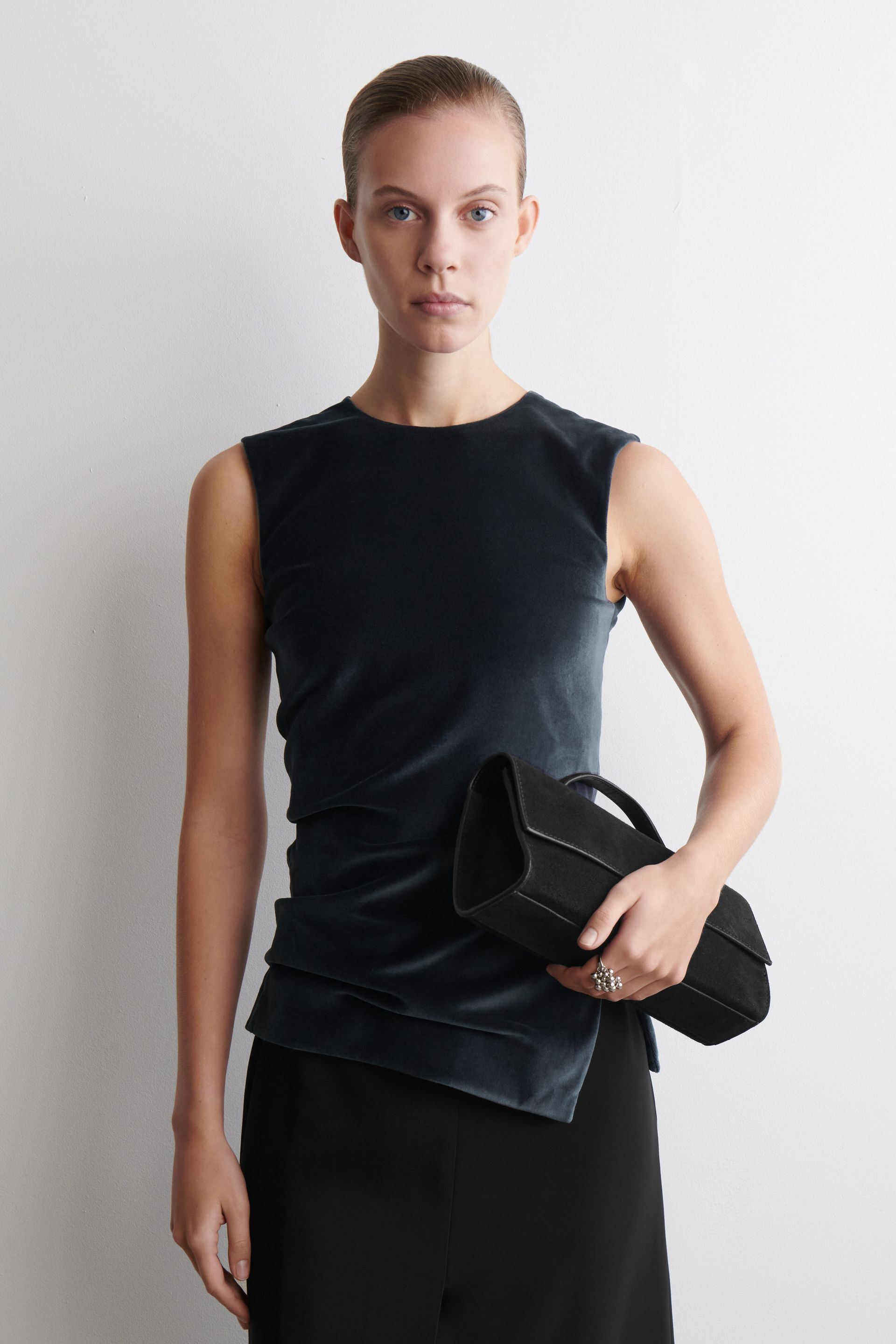 Asymmetric Velvet Top