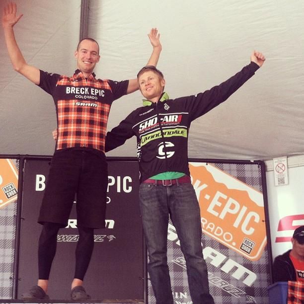 Macky Franklin in the enduro leader's jersey