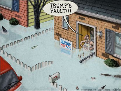 Political cartoon U.S. Harvey Trump's fault
