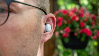 Google Pixel Buds A-Series in left ear