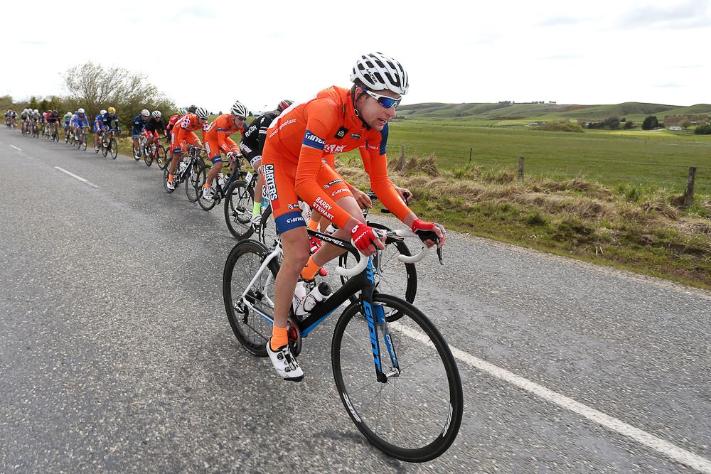 Nicholas Katsonis of Australia makes his way to Gore during stage five of the Tour of Southland