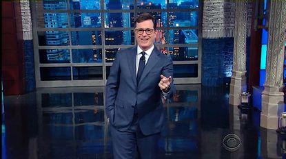 Stephen Colbert weighs in on Trump follow Emergency Kittens on Twitter