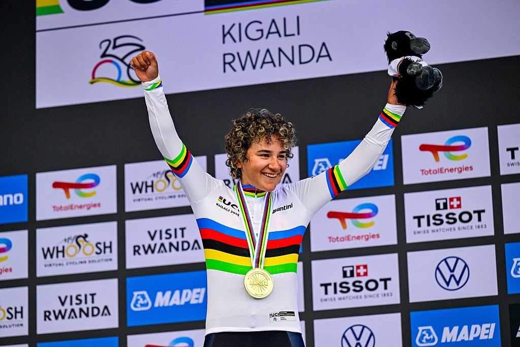 2025 Road World Championships junior women's road race champion Paula Ostiz