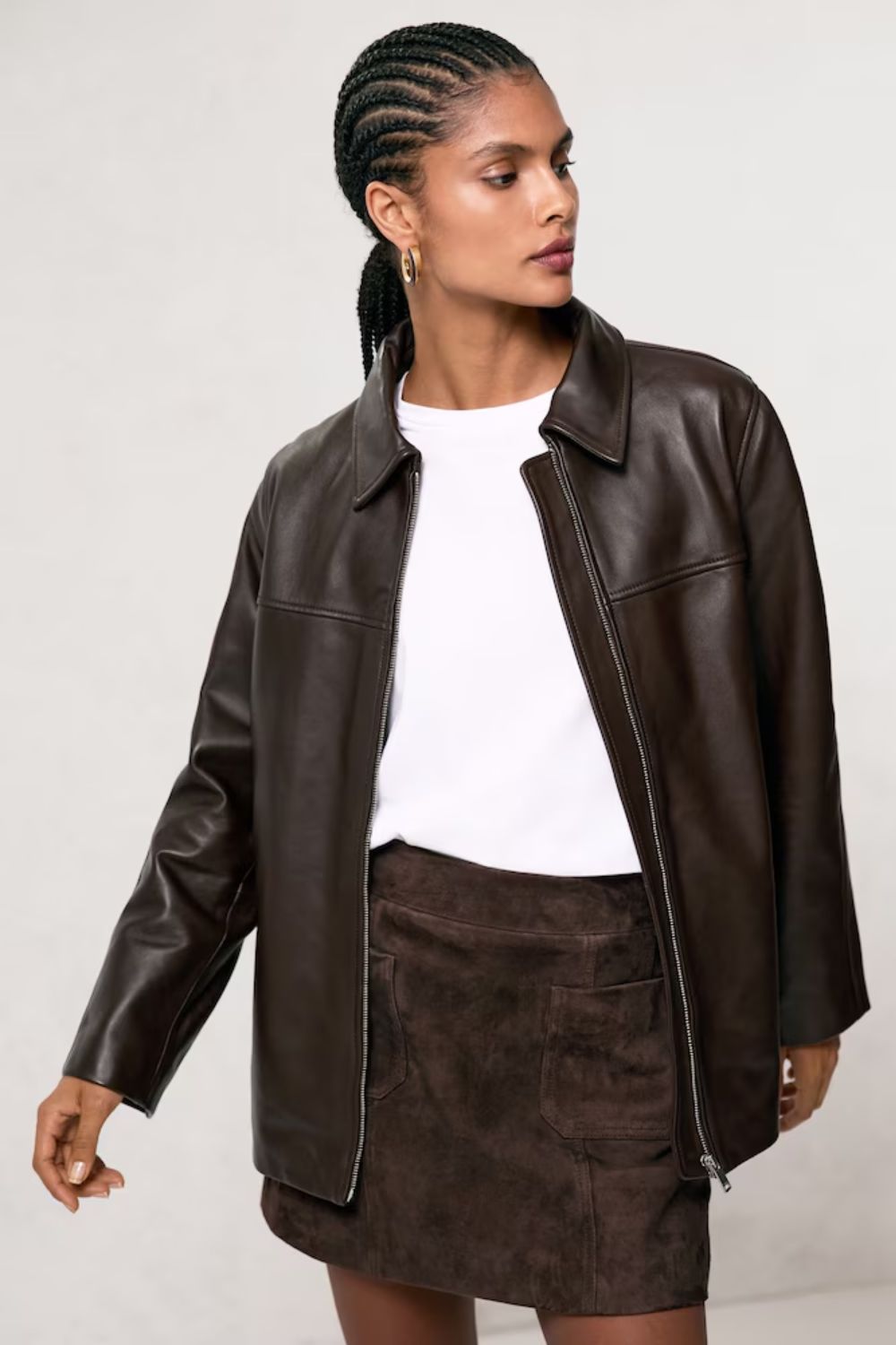 Reiss, Suede Patch-Pocket Mini Skirt