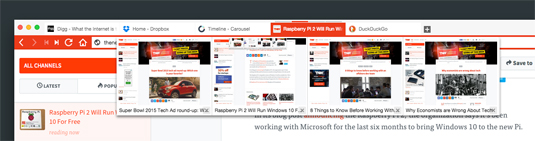 If you suffer from having too many tabs open, Vivaldi's stacking system offers a solution