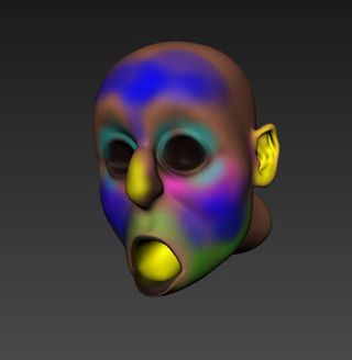 Block in rough colors as masks for textures