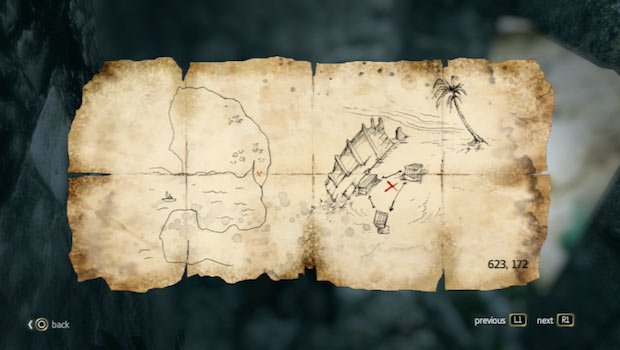 Black Flag Buried Treasure No. 9 map