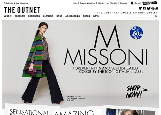 Win a web design award: The Outnet