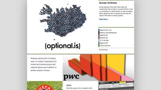 The (optional.is) website uses the same principles to generate accent colours for the different categories